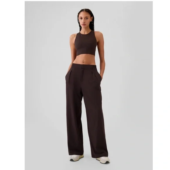 GapFit High-Rise Brown Runaround Trousers — L - Picture 1 of 6